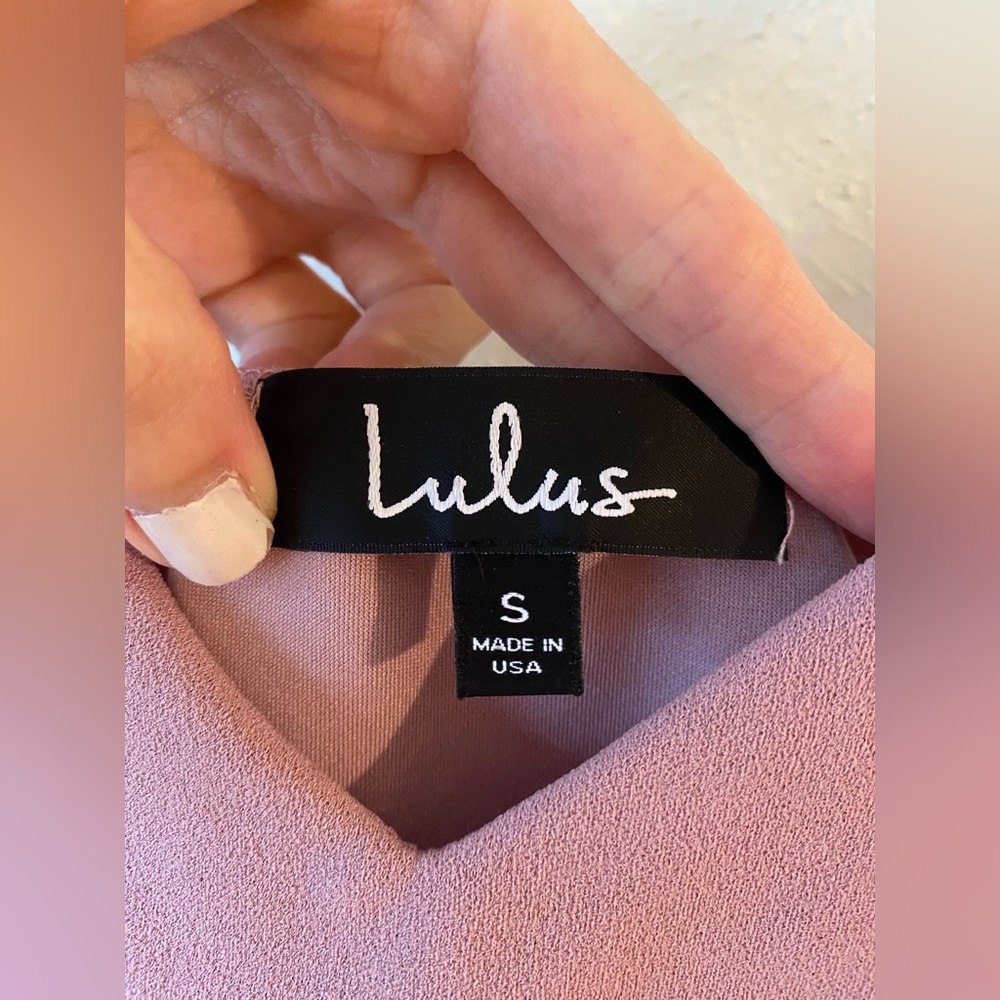 🔅Host Pick🔅 Lulu’s Forever Your Girl Mauve Pink Bodycon Dress Size S - Picture 7 of 7
